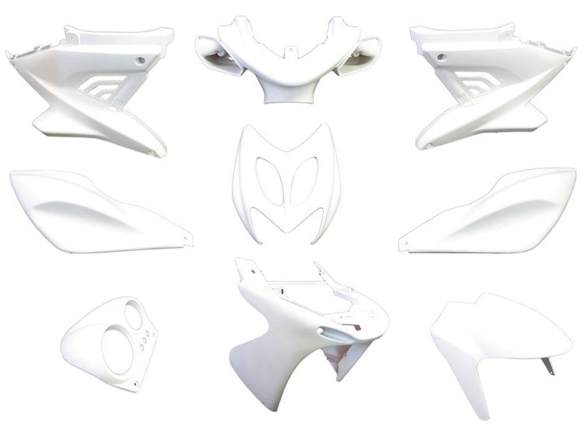 Kit dÂ´habillage EDGE 9 pièces blanc mat pour Yamaha Aerox, MBK Nitro