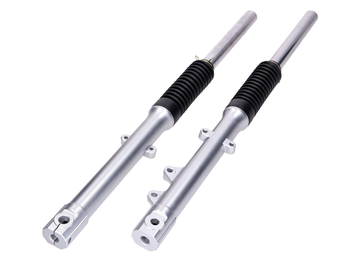 Fourche télescopique Motegra pour frein à disque, argent pour Simson S50, S51, S53, S70, S83