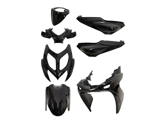 Kit de carénage 7 pièces noir brillant pour Yamaha Aerox, MBK Nitro 2013-2017