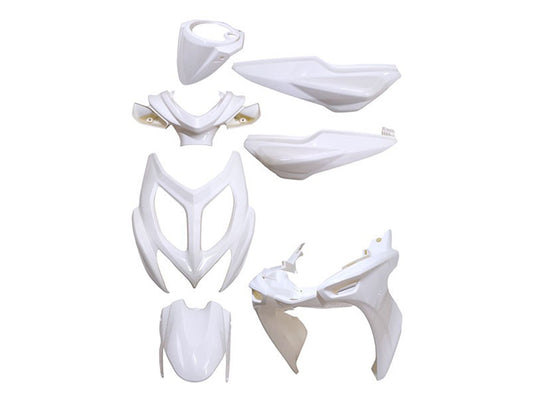 Kit de carénage 7 pièces blanc pour Yamaha Aerox, MBK Nitro 2013-2017