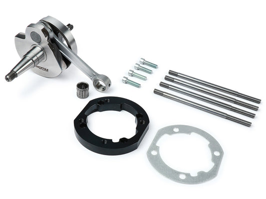 Jeu de plaques dÂ´adaptation / espaceur 210cc J&G avec vilebrequin BGM 2% pour Vespa PX80, PX125, PX150, Cosa125, Cosa150, Sprint Veloce150 (VLB1T 294260-)