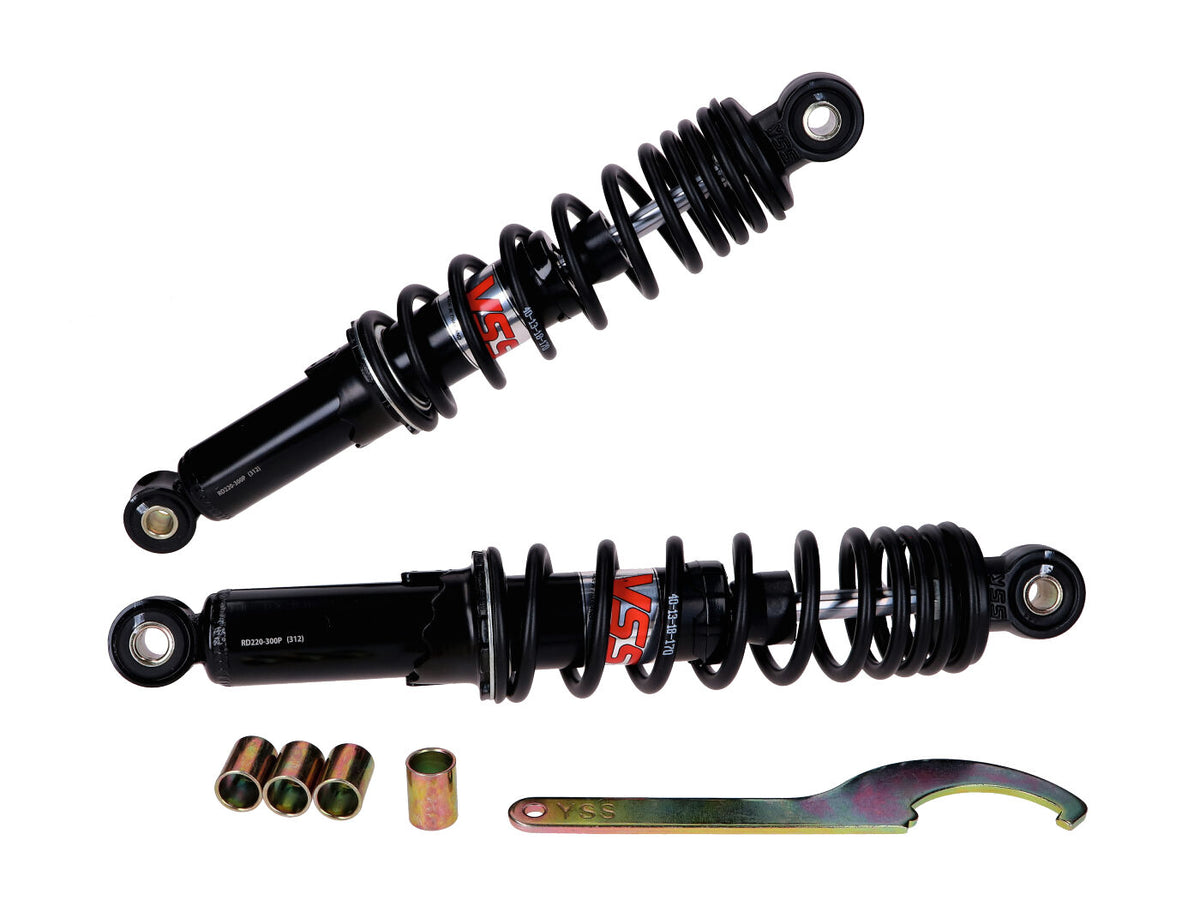 Jeu dÂ´amortisseurs YSS Pro-X noir 300mm pour Puch Maxi, Tomos