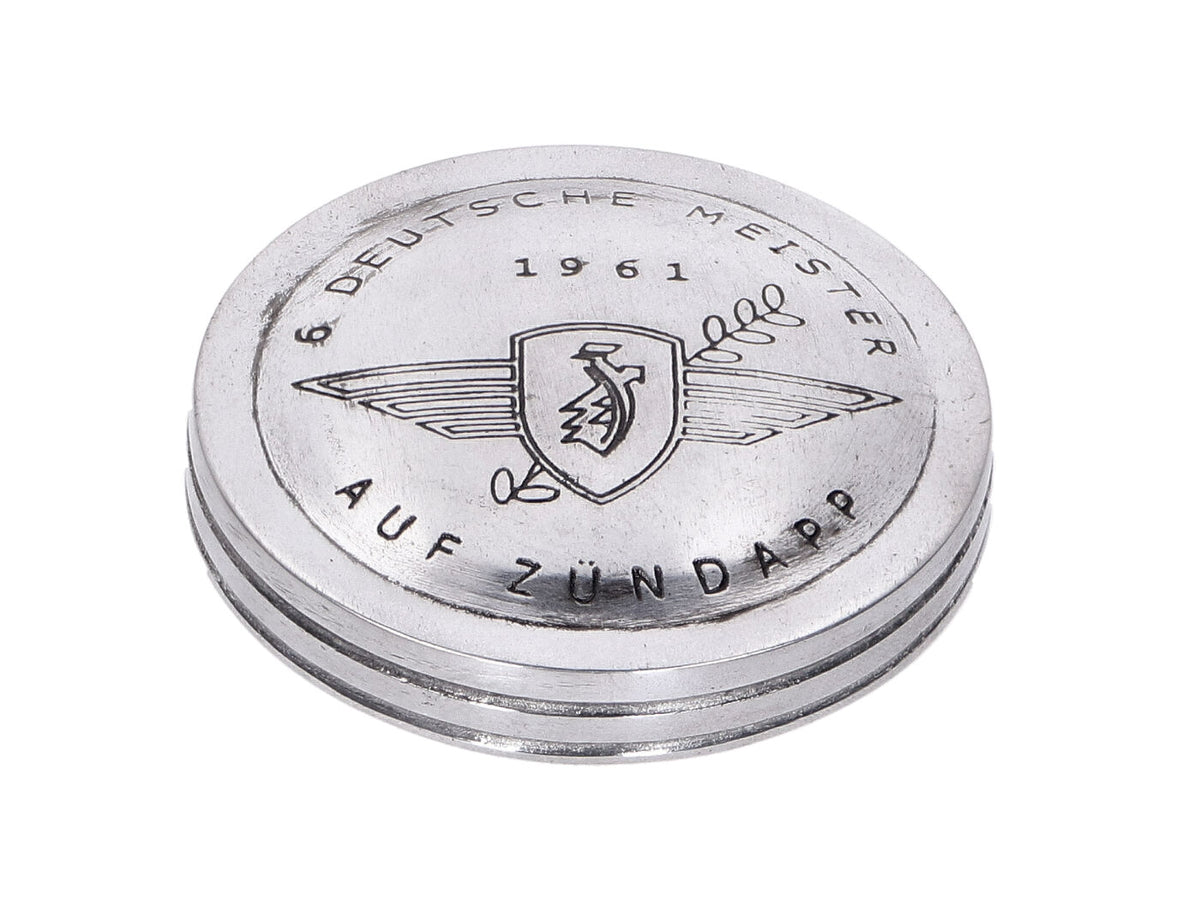 Bouchon de réservoir chromé avec logo pour Zündapp