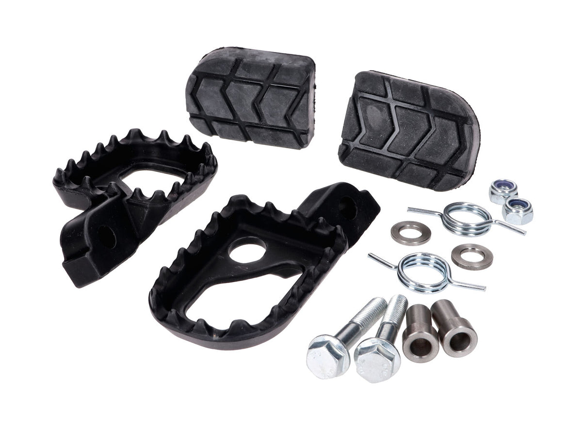 Jeu de repose-pieds CNC noir 16x24x3mm pour Beta RR50 Enduro