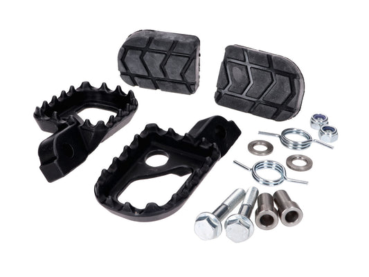 Jeu de repose-pieds CNC noir 16x24x3mm pour Beta RR50 Enduro