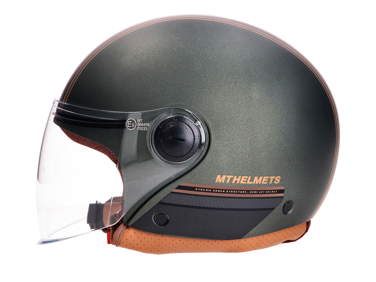 Casque MT Street S Entire vert/marron mat - Taille S (55-56cm)