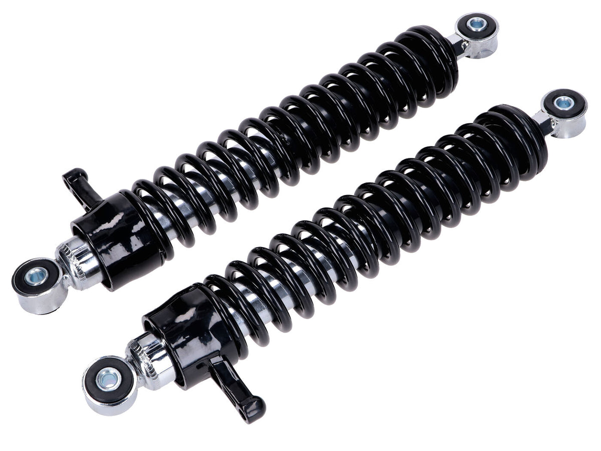 Jeu dÂ´amortisseurs Schmitt 360mm réglable noir pour Simson S51, S70, S53, S83 Enduro