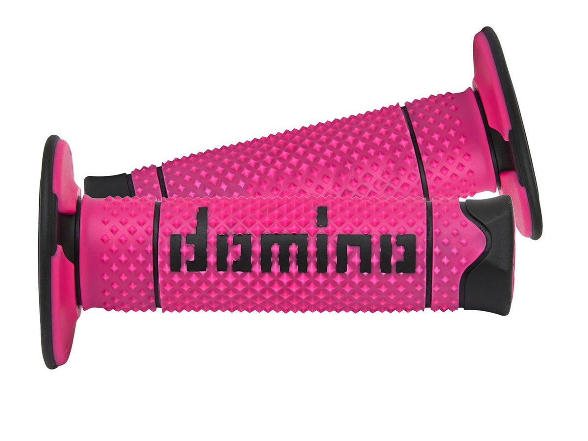 Jeu de poignées Domino A260 Off-Road rose / noir
