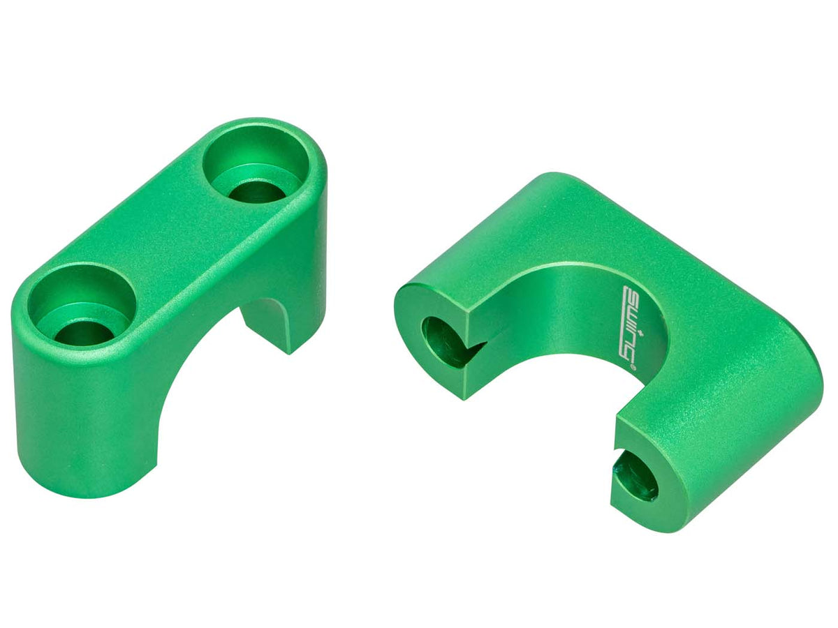 Pinces de guidon / Ponts de serrage Set swiing Alu vert pour Puch