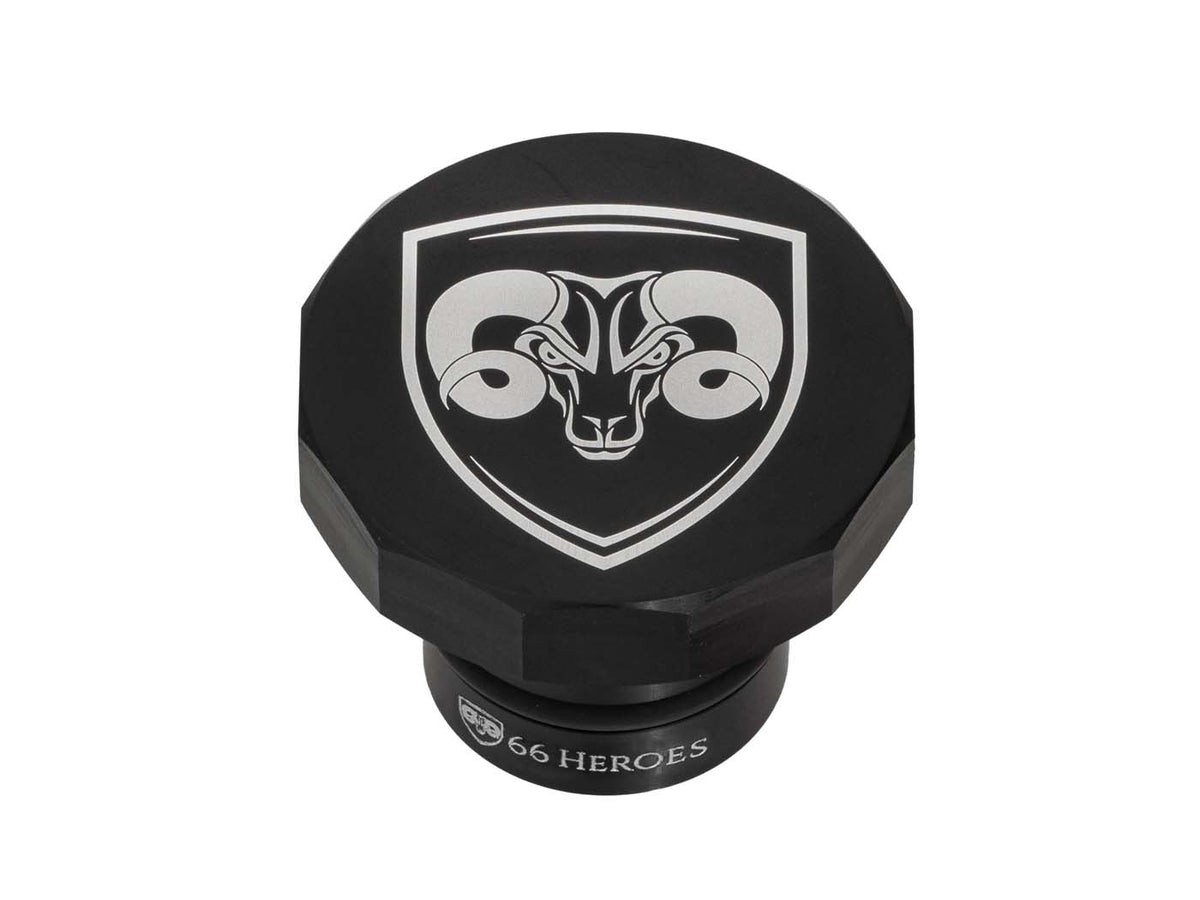 Bouchon de réservoir 66Heroes carré noir pour Puch Maxi