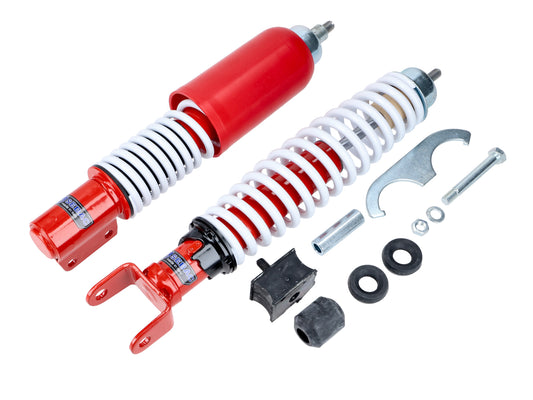 Kit de suspension / amortisseur set Sebac-Style rouge / blanc pour Vespa PX