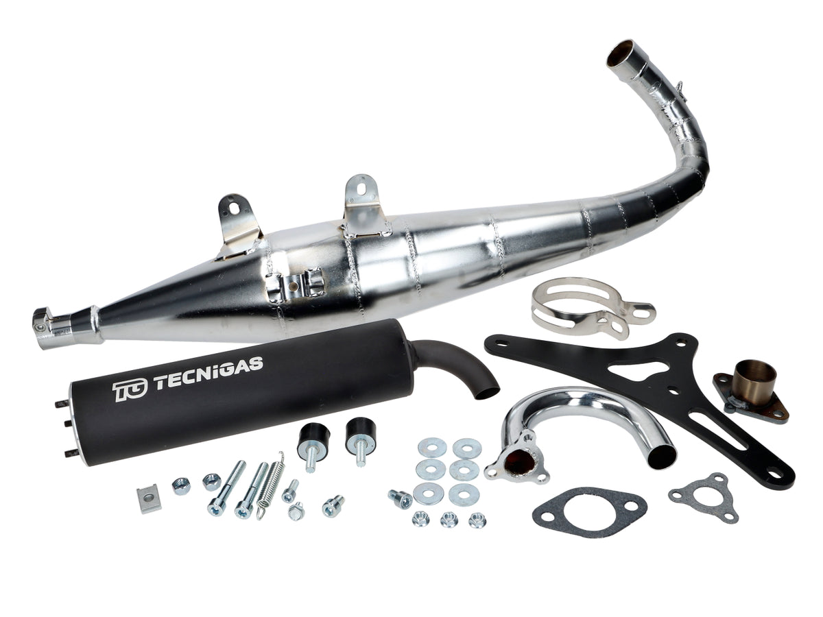 Échappement Tecnigas Big RS chromé pour Piaggio Maxi 125-180 cm³ 2 temps