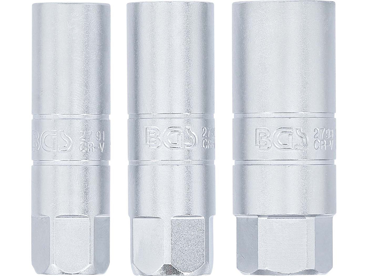 Jeu de clés à douille pour bougies dÂ´allumage 3/8 pouce 14mm / 16mm / 18mm