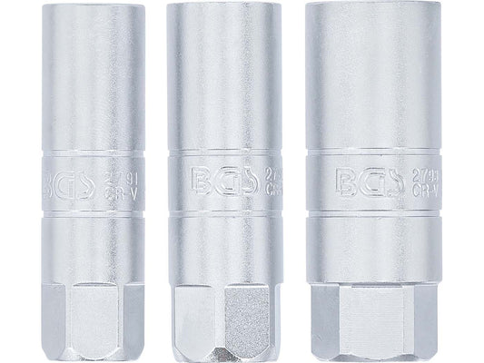 Jeu de clés à douille pour bougies dÂ´allumage 3/8 pouce 14mm / 16mm / 18mm
