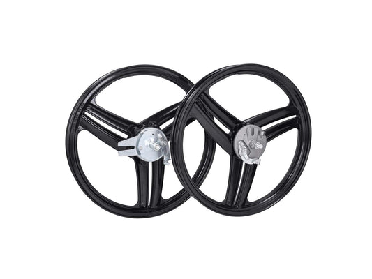Jeu de jantes Fast Arrow à 3 branches 17 pouces y compris ancrage de frein + axes de roue pour Peugeot 103, 103 SPX