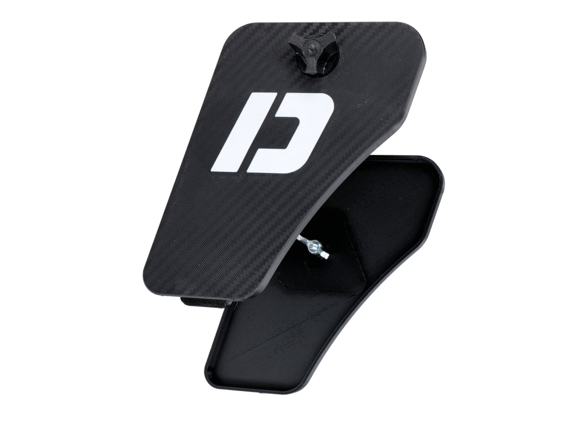 Couvercle latéral de coffre à outils Doppler aspect carbone / blanc pour Peugeot 103 MVL SP