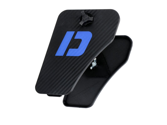 Couvercle latéral pour coffre à outils Doppler, aspect carbone / bleu, pour Peugeot 103 MVL SP