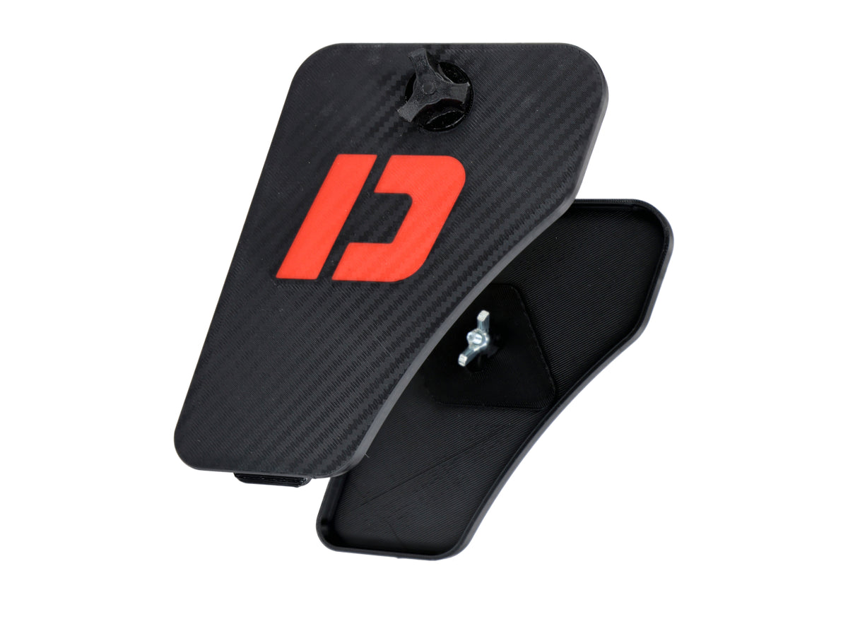Couvercle latéral pour coffre à outils Doppler, aspect carbone / rouge, pour Peugeot 103 MVL SP