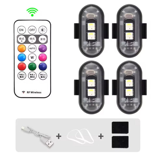 LED sans fil avec télécommande (lot de 4)