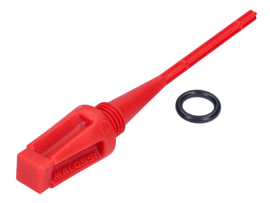 Jauge d'huile de transmission Malossi rouge pour Aprilia, Derbi, Gilera, Piaggio, Vespa