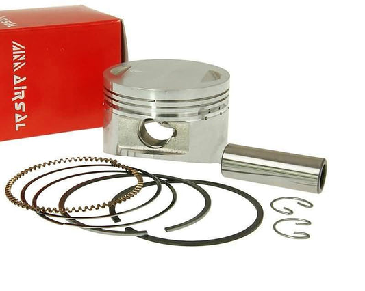 Piston complet Airsal Sport 149,5cc 57,4mm pour 152QMI, GY6 125ccm, Kymco AC 125, 150ccm