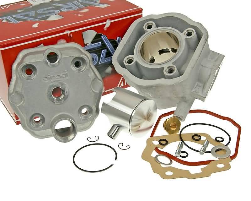 Kit cylindre Airsal Sport 72,4ccm 48mm pour Derbi Senda GPR, Gilera GSM SMT RCR Zulu EBE, EBS (Euro 2)