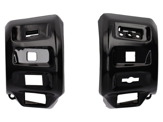 Interrupteur de lumière et de clignotants ensemble de boîtiers DMP noir brillant pour Vespa GTS 125-300 2022-
