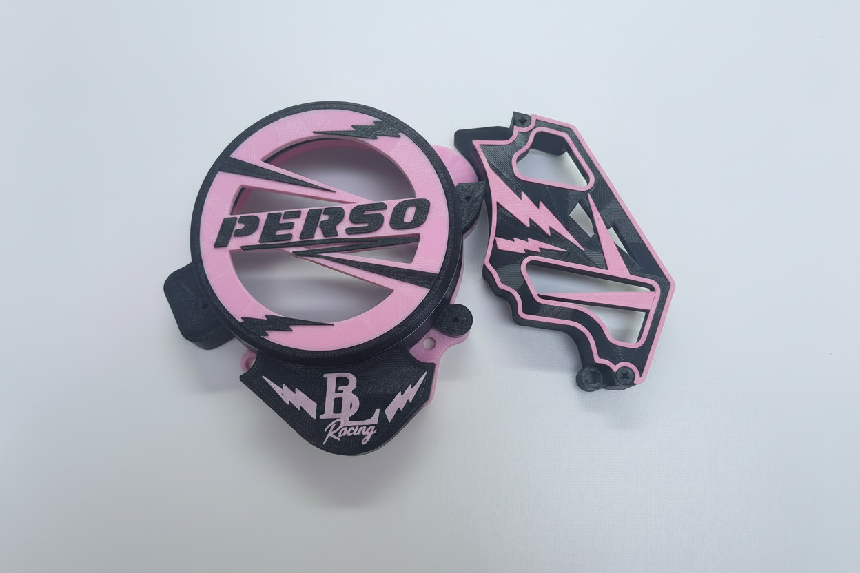 Cache allumage Perso rose et noir