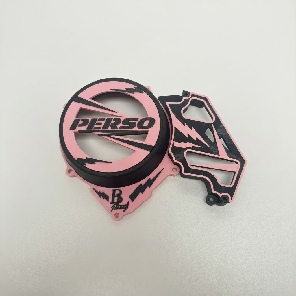 Cache allumage Perso rose et noir
