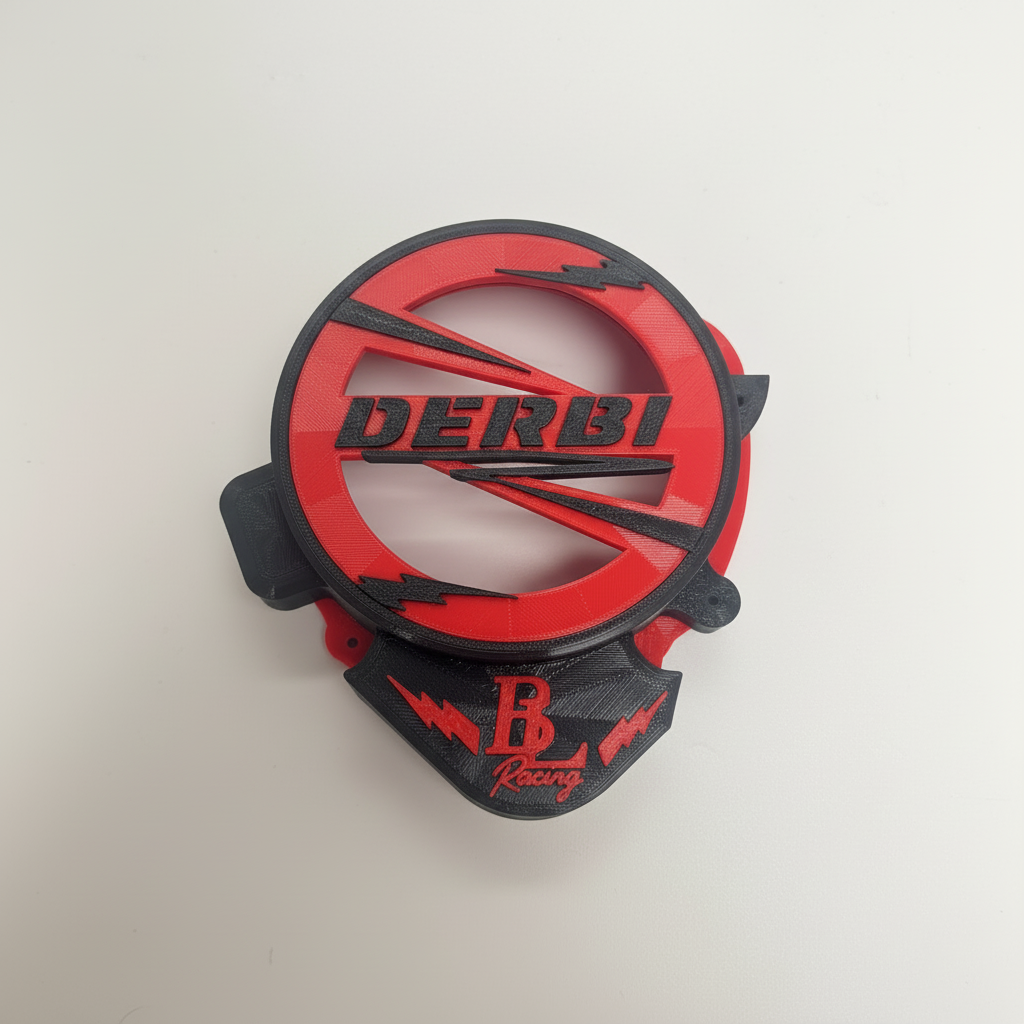 Derbi Racing Badge - Rouge sur fond blanc