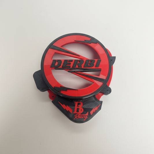 Derbi Racing Badge - Rouge sur fond blanc