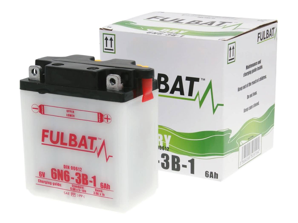 Batterie Fulbat 6V 6N6-3B-1 DRY avec bloc dÃÂ´acide