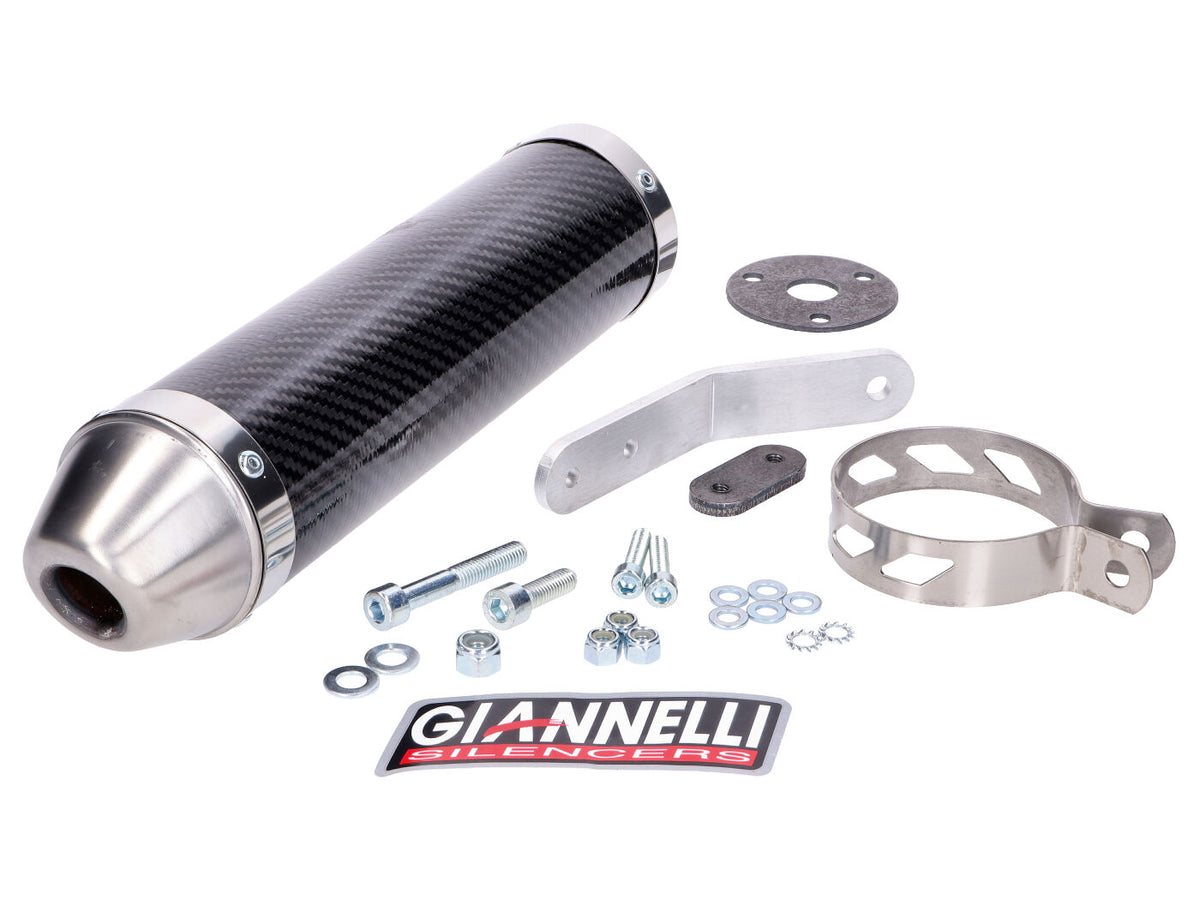 Silencieux arrière Giannelli carbone pour Derbi DRD Edition 50 SM 03-07