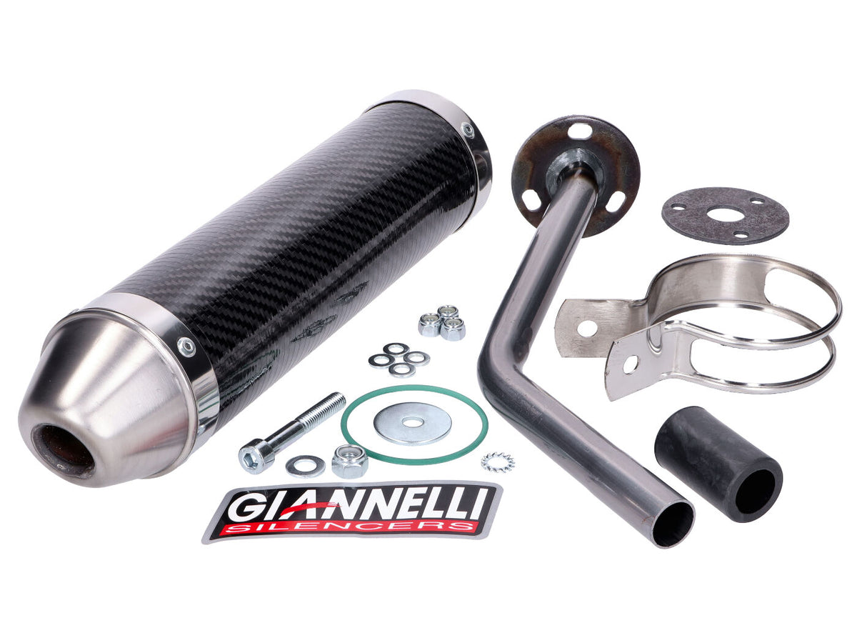 Silencieux arrière Giannelli carbone pour Aprilia RX 50 99-04, MX 50 02-04