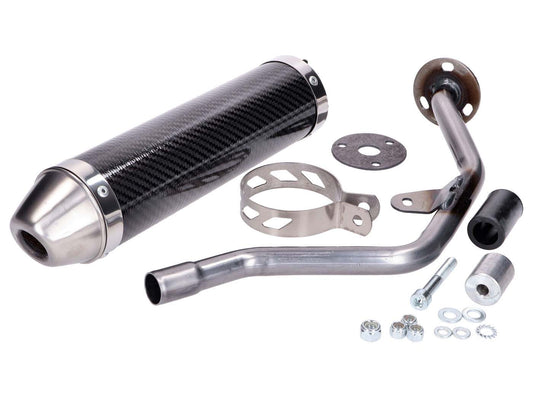 Silencieux arrière Giannelli carbone avec ABE pour Yamaha DT 50 R 2004, Malaguti XTM, XSM