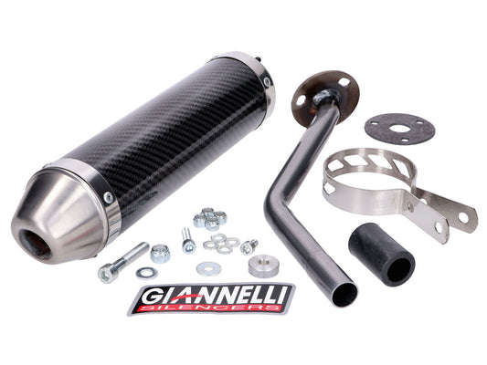 Silencieux arrière Giannelli carbone pour Rieju MRX, SMX, RRX 50 02-03