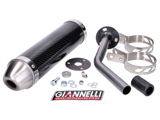 Silencieux arrière Giannelli carbone pour moteur Fantic Enduro 50 Casa, Performance 2018