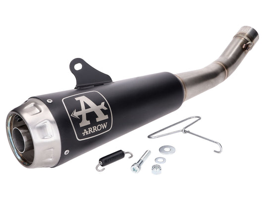Echappement Arrow Pro-Race inox noir pour Yamaha MT 125, YZF-R 125 4T Euro5 2020-