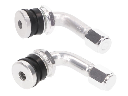 Jeu de valves pour pneus 90Â° - argent