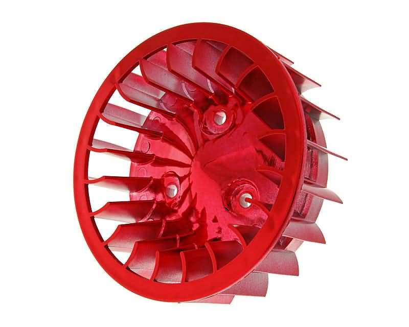 Turbine de ventilation rouge pour Minarelli horizontal, Keeway, CPI, 1E40QMB