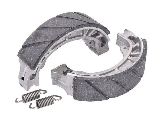 MÃ¢choires de frein 110x25mm rainurÃ© pour frein Ã  tambour pour Aprilia Amico, SR, Malaguti Centro, Yamaha Jog