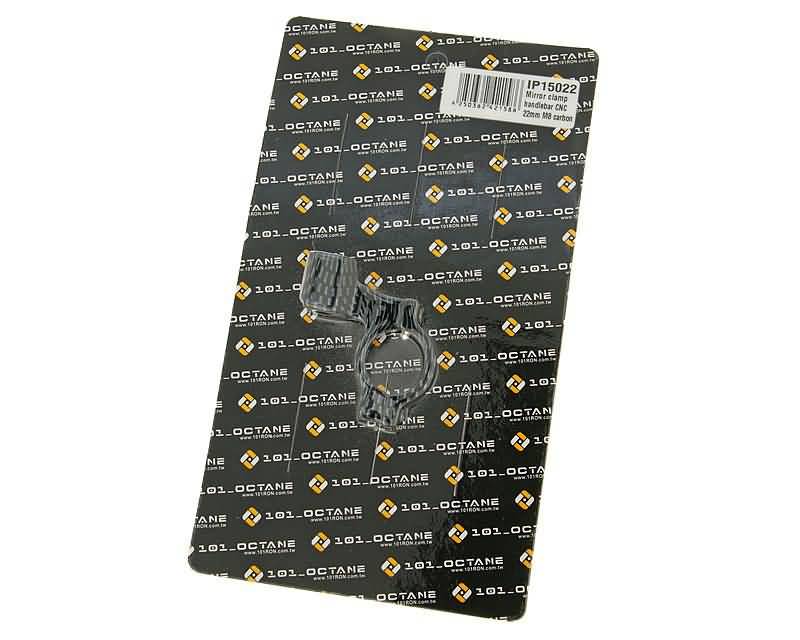 Support rÃ©troviseur CNC 22mm / M8 filetage Ã  droite - look carbone
