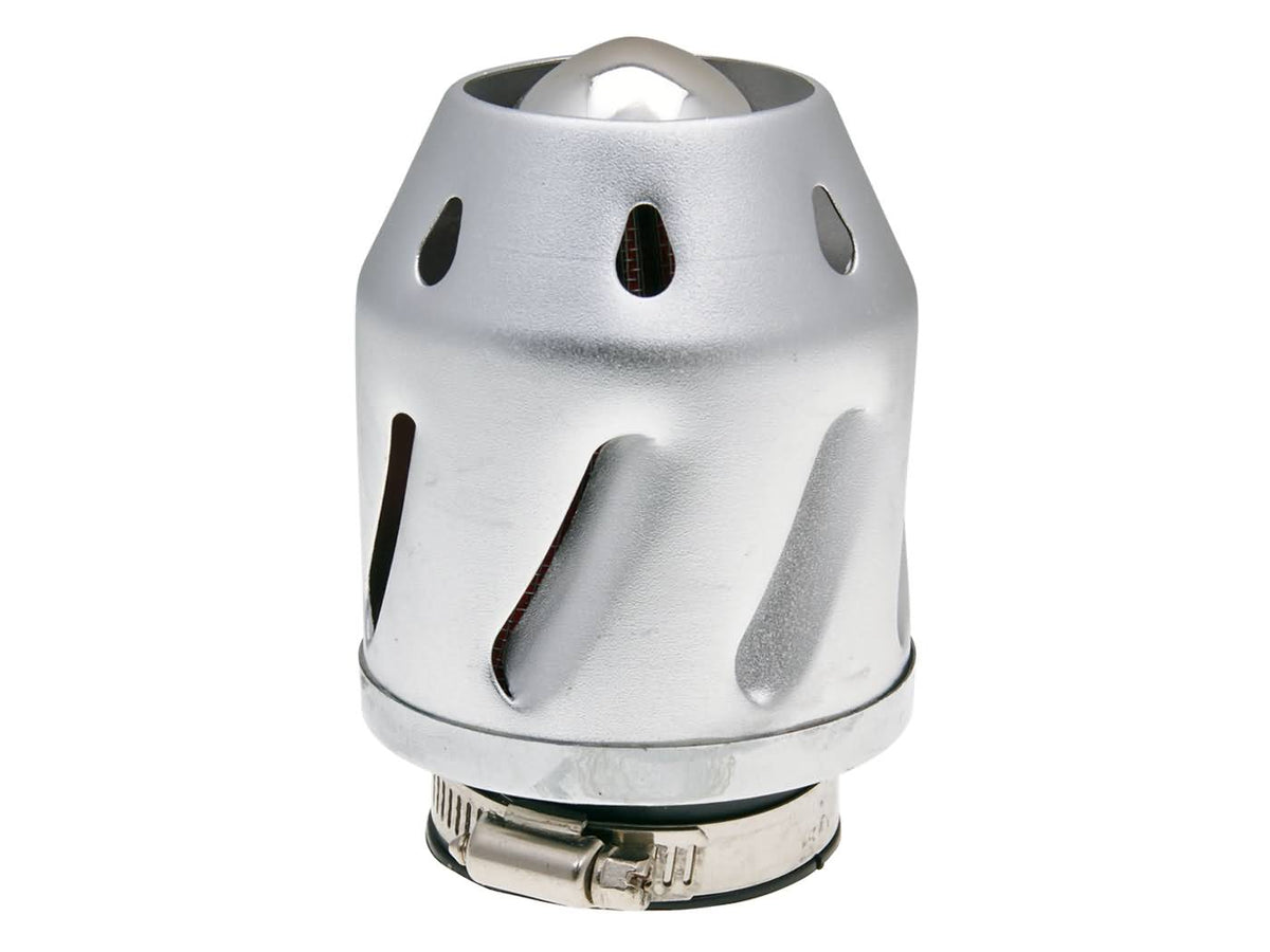 Filtre Ã  air Grenade argent droit 42/48mm connexion (avec adaptateur)