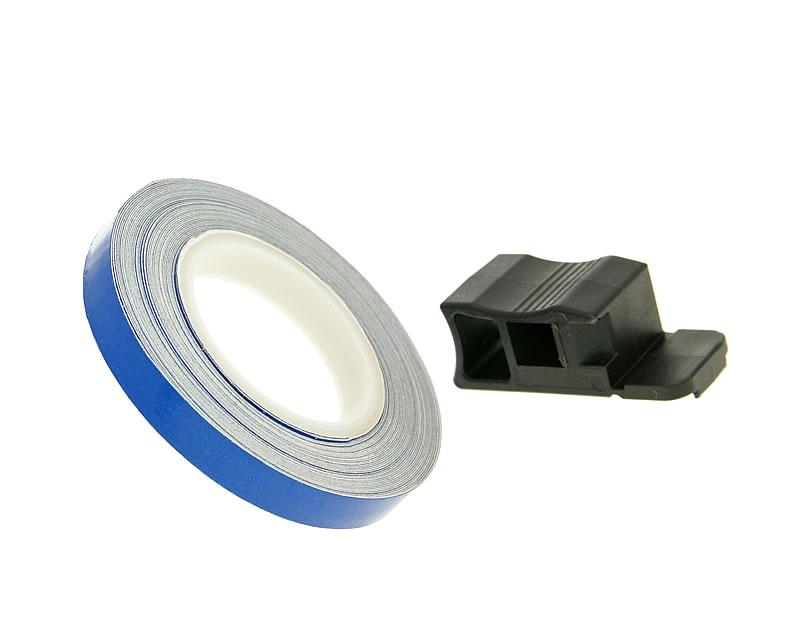 autocollant pour bord de jante 7mm - bleu - 600cm
