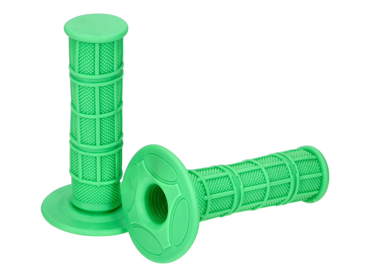 Jeu de poignées Off-Road Waffle vert 22mm universel
