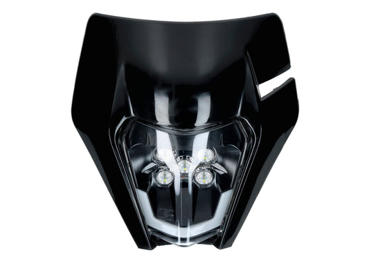Phare LED noir pour moto dÂ´enduro de type KTM