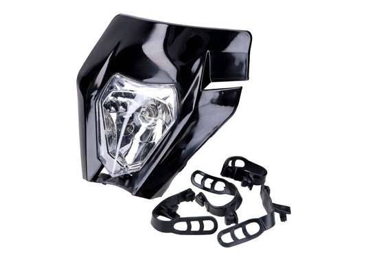 Masque de lampe Enduro noir pour Aprilia, Beta, Rieju, Derbi