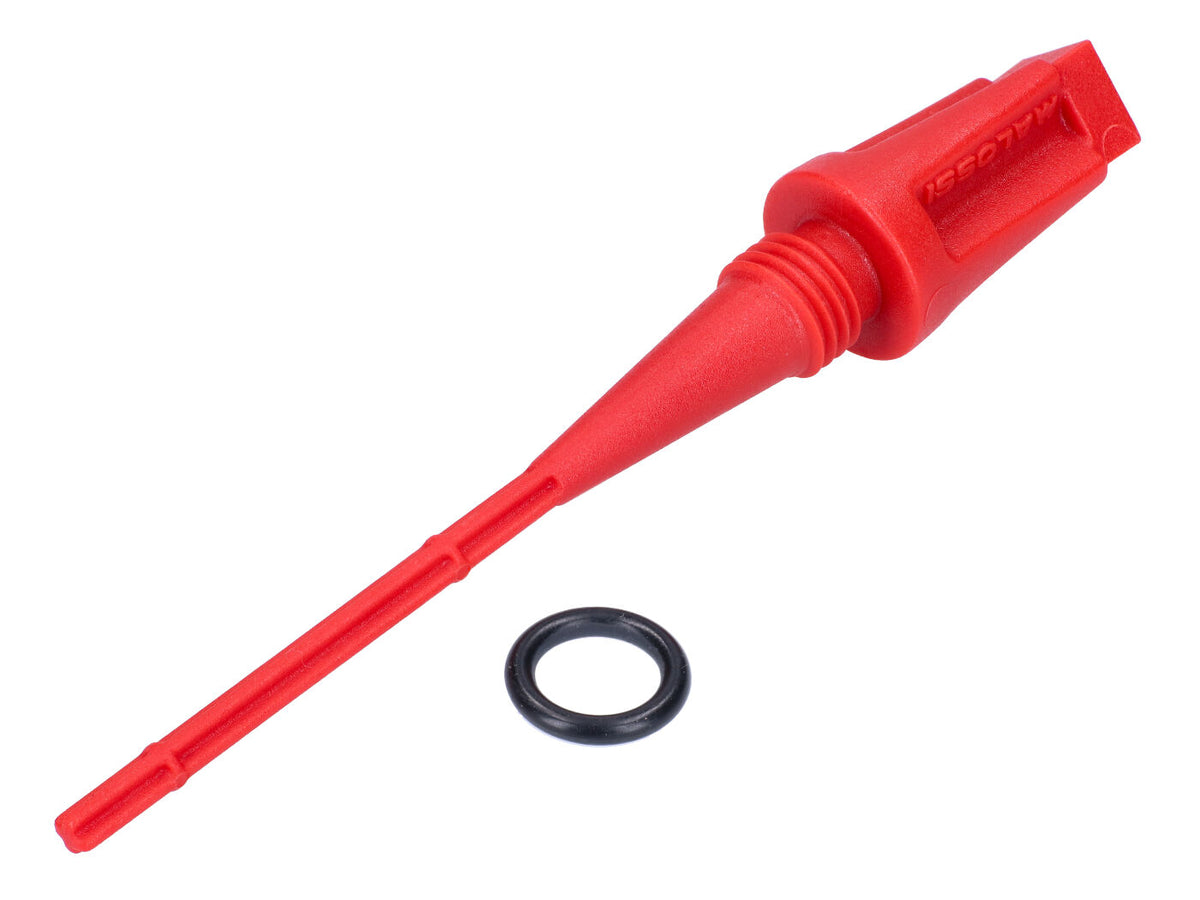 Jauge dÂ´huile de transmission Malossi rouge pour Aprilia, Derbi, Gilera, Piaggio, Vespa
