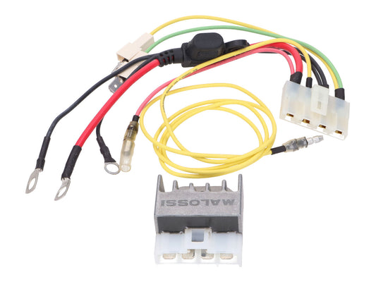 Régulateur de tension Malossi VesPower avec jeu de câbles pour Vespa 125 GTR 2, TS 2, 150 Sprint V 2, Super 2, 200 Rally 2, PX80-200, PE, Lusso, Cosa