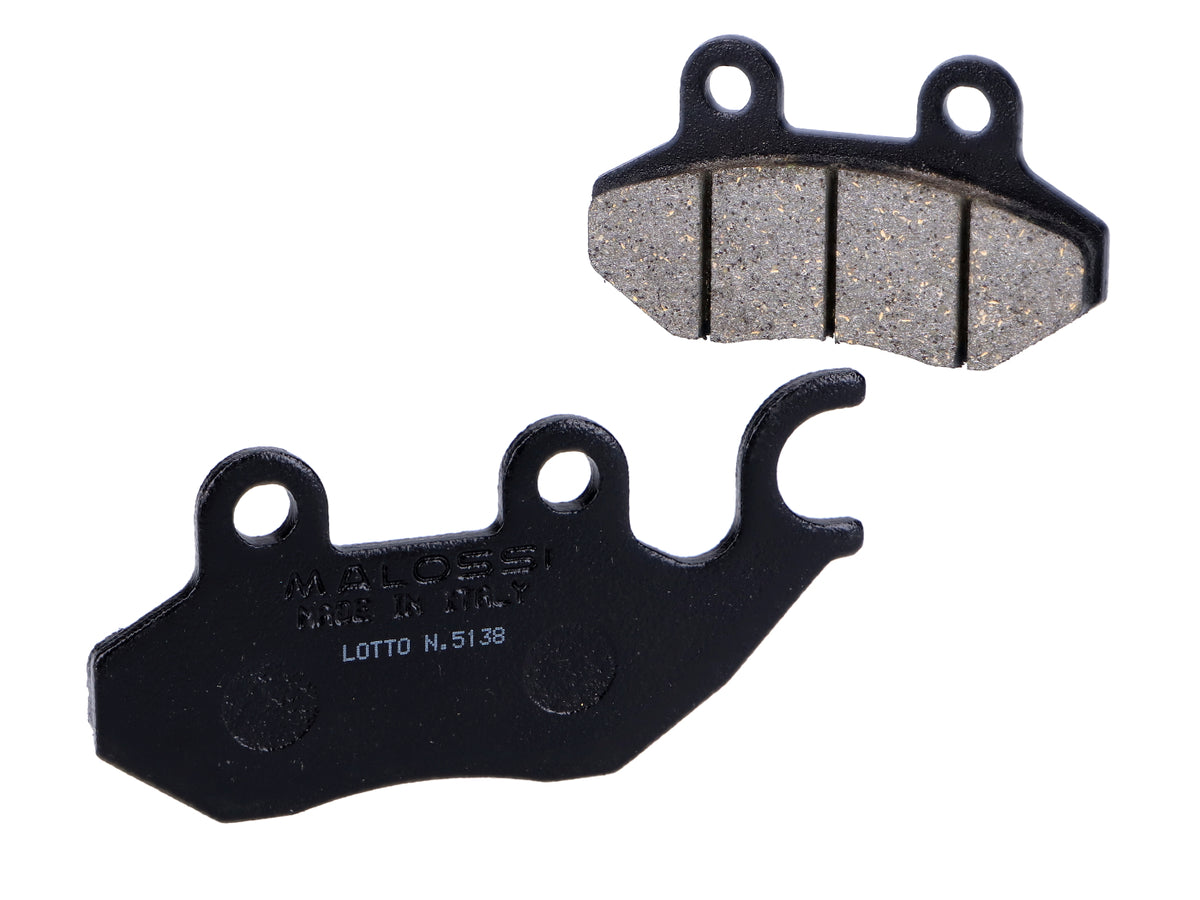 Plaquettes de frein Malossi organiques pour Peugeot, SYM, Lambretta Euro3, Euro4, Euro5